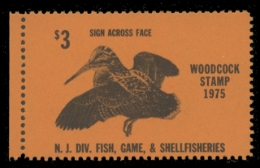 Picture of 1975 New Jersey Woodcock Stamp