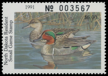 Picture of 1991 North Dakota Duck Stamp