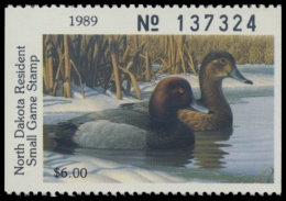 Picture of 1989 North Dakota Duck Stamp Hunter Type