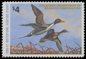 Picture of 1980 Oklahoma Duck Stamp - First of State
