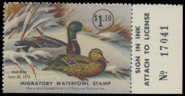Picture of 1974 Maryland Duck Stamp - First of State