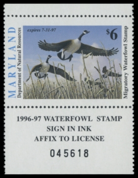 Picture of 1996 Maryland Duck Stamp