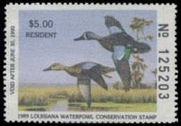 Picture of 1989 Louisiana Duck Stamp - First of State