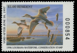 Picture of 1996 Louisiana Duck Stamp