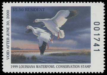 Picture of 1999 Louisiana Duck Stamp