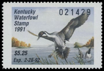 Picture of 1991 Kentucky Duck Stamp