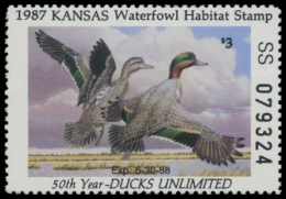 Picture of 1987 Kansas Duck Stamp - First of State