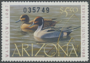 Picture of 1987 Arizona Duck Stamp - First of State