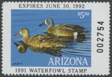 Picture of 1991 Arizona Duck Stamp