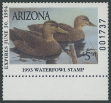 Picture of 1993 Arizona Duck Stamp