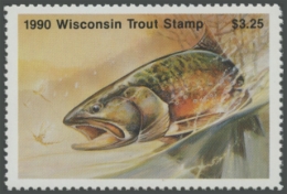Picture of 1990 Wisconsin Trout Stamp