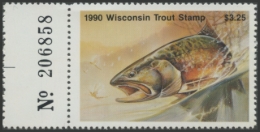 Picture of 1990 Wisconsin Trout Stamp