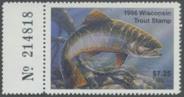 Picture of 1996 Wisconsin Trout Stamp