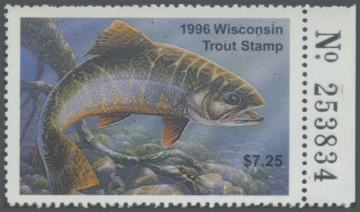 Picture of 1996 Wisconsin Trout Stamp
