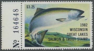 Picture of 1982 Wisconsin Great Lakes Salmon & Trout Stamp 