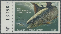 Picture of 1983 Wisconsin Great Lakes Salmon & Trout Stamp 