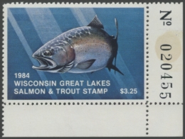 Picture of 1984 Wisconsin Great Lakes Salmon & Trout Stamp 