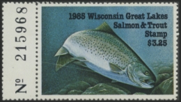 Picture of 1985 Wisconsin Great Lakes Salmon & Trout Stamp 