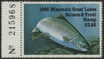 Picture of 1985 Wisconsin Great Lakes Salmon & Trout Stamp 
