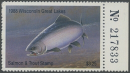 Picture of 1988 Wisconsin Great Lakes Salmon & Trout Stamp 