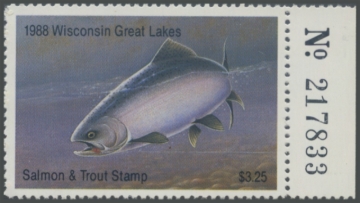 Picture of 1988 Wisconsin Great Lakes Salmon & Trout Stamp 