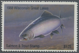 Picture of 1988 Wisconsin Great Lakes Salmon & Trout Stamp 