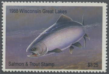 Picture of 1988 Wisconsin Great Lakes Salmon & Trout Stamp 