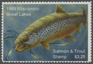 Picture of 1989 Wisconsin Great Lakes Salmon & Trout Stamp 