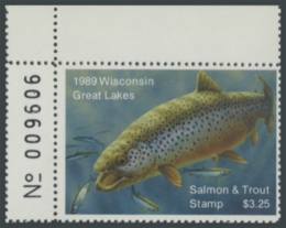Picture of 1989 Wisconsin Great Lakes Salmon & Trout Stamp 