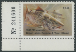 Picture of 1990 Wisconsin Great Lakes Salmon & Trout Stamp 