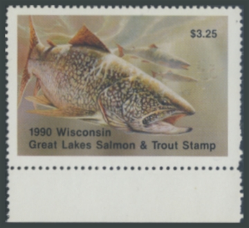 Picture of 1990 Wisconsin Great Lakes Salmon & Trout Stamp 