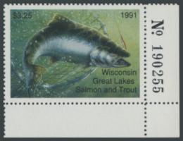 Picture of 1991 Wisconsin Great Lakes Salmon & Trout Stamp 