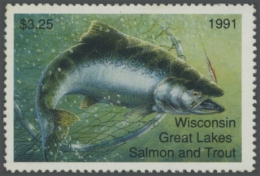 Picture of 1991 Wisconsin Great Lakes Salmon & Trout Stamp 
