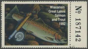 Picture of 1992 Wisconsin Great Lakes Salmon & Trout Stamp 