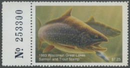 Picture of 1993 Wisconsin Great Lakes Salmon & Trout Stamp 