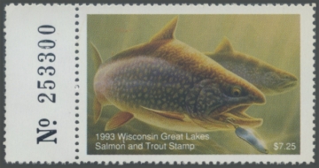 Picture of 1993 Wisconsin Great Lakes Salmon & Trout Stamp 