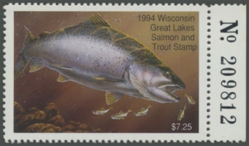 Picture of 1994 Wisconsin Great Lakes Salmon & Trout Stamp 