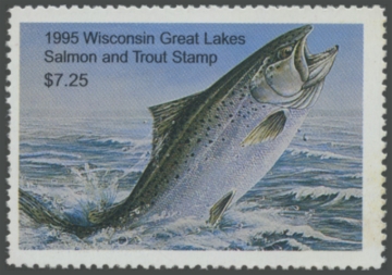Picture of 1995 Wisconsin Great Lakes Salmon & Trout Stamp 