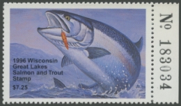 Picture of 1996 Wisconsin Great Lakes Salmon & Trout Stamp 