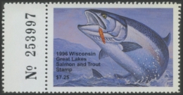 Picture of 1996 Wisconsin Great Lakes Salmon & Trout Stamp 