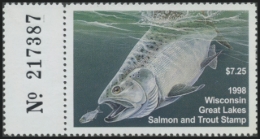 Picture of 1998 Wisconsin Great Lakes Salmon & Trout Stamp 