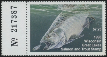 Picture of 1998 Wisconsin Great Lakes Salmon & Trout Stamp 