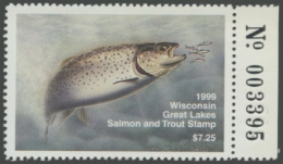 Picture of 1999 Wisconsin Great Lakes Salmon & Trout Stamp 