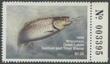 Picture of 1999 Wisconsin Great Lakes Salmon & Trout Stamp 