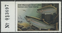 Picture of 2000 Wisconsin Great Lakes Salmon & Trout Stamp 