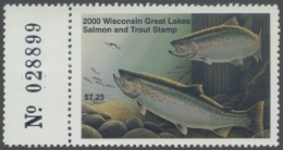 Picture of 2000 Wisconsin Great Lakes Salmon & Trout Stamp 