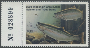 Picture of 2000 Wisconsin Great Lakes Salmon & Trout Stamp 
