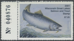 Picture of 2001 Wisconsin Great Lakes Salmon & Trout Stamp 