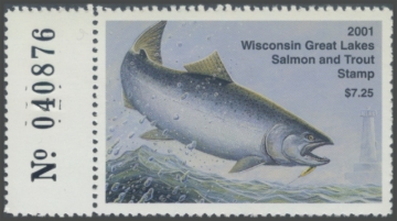 Picture of 2001 Wisconsin Great Lakes Salmon & Trout Stamp 