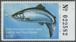 Picture of 2002 Wisconsin Great Lakes Salmon & Trout Stamp 